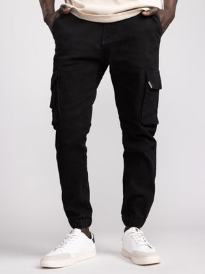 CARGO WOVEN PANTS Black / 48