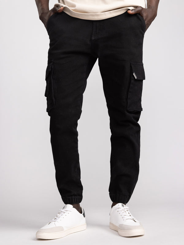 CARGO WOVEN PANTS Black / 48