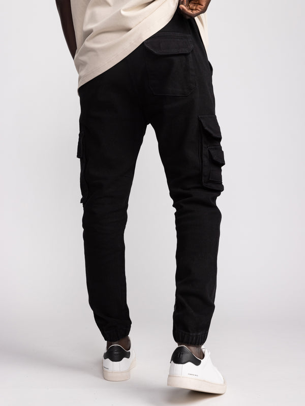 CARGO WOVEN PANTS Black / 48