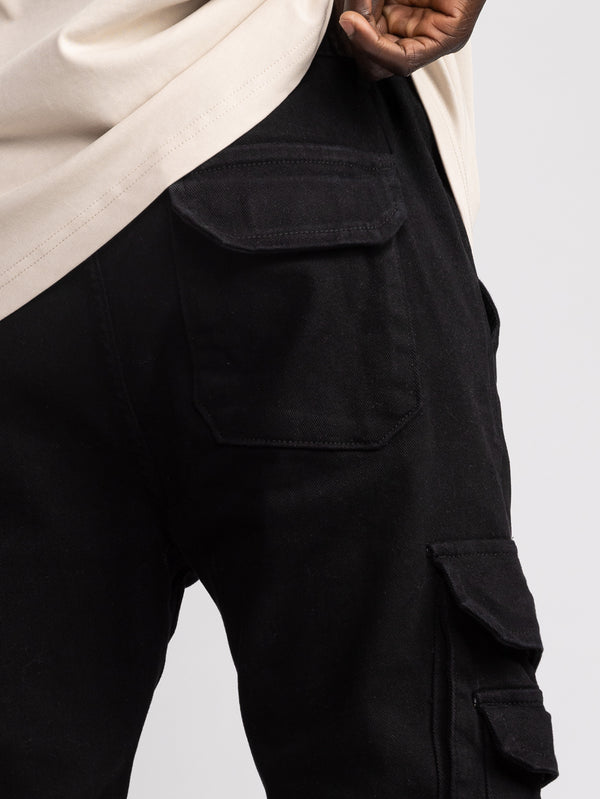 CARGO WOVEN PANTS Black / 48