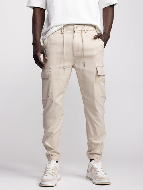 CARGO WOVEN PANTS Stone / 48
