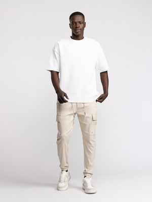 CARGO WOVEN PANTS Stone / 48
