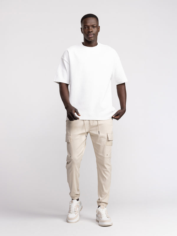 CARGO WOVEN PANTS Stone / 48
