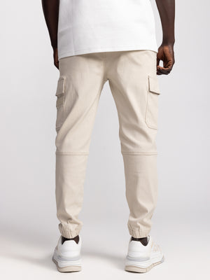 CARGO WOVEN PANTS Stone / 48