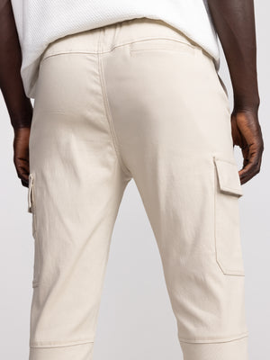 CARGO WOVEN PANTS Stone / 48