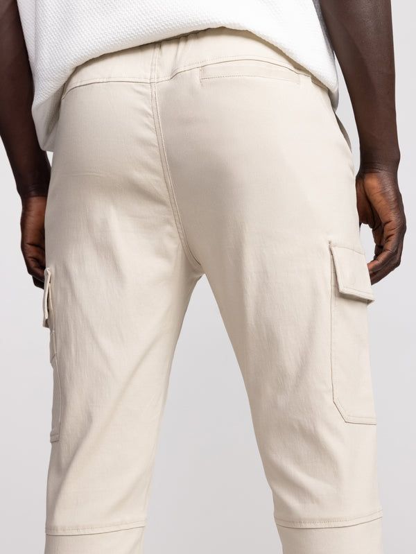 CARGO WOVEN PANTS Stone / 48