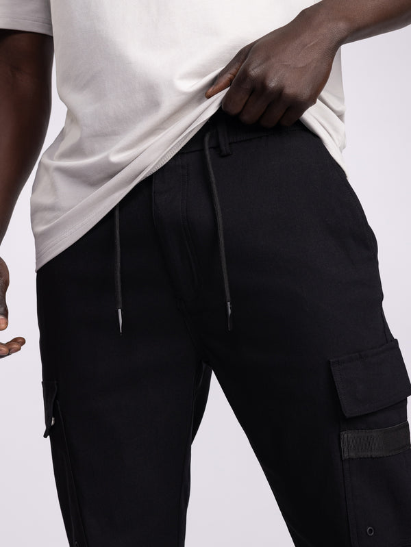 CARGO WOVEN PANTS Black / 48