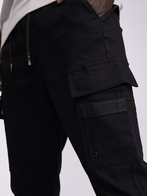 CARGO WOVEN PANTS Black / 48