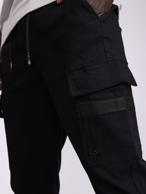 CARGO WOVEN PANTS Black / 48