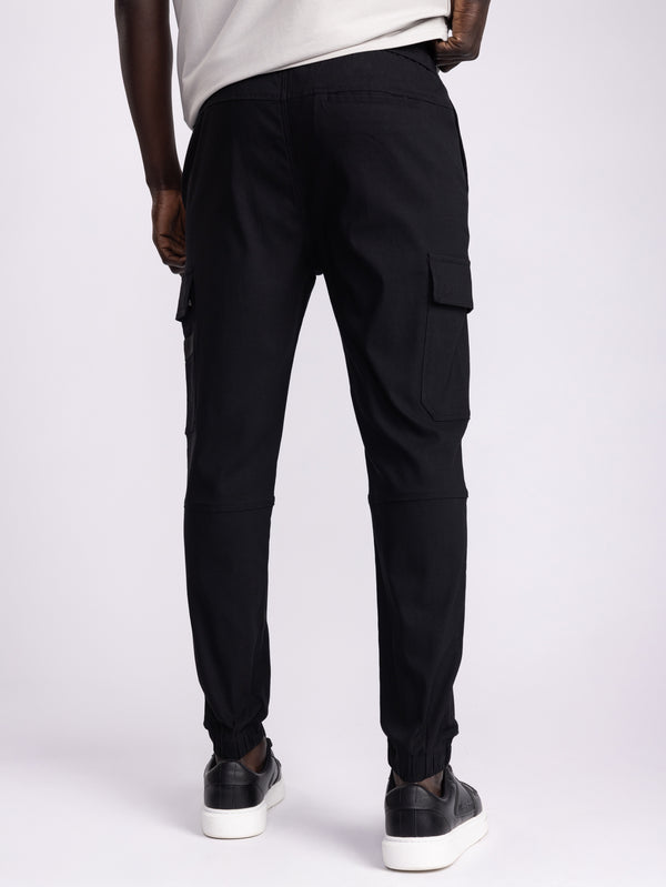 CARGO WOVEN PANTS Black / 48