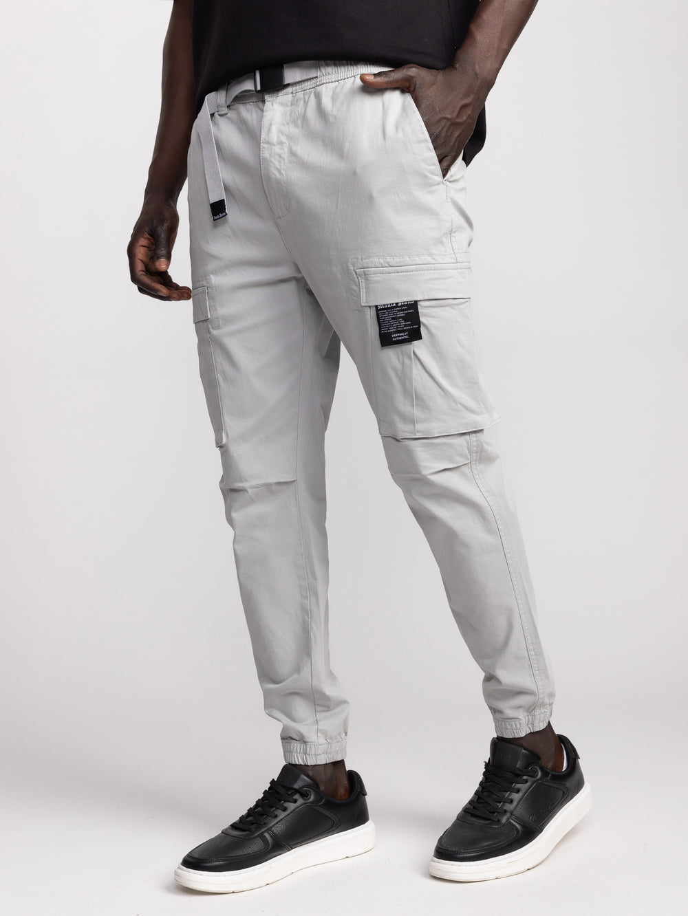 CARGO WOVEN PANTS Light Gray / 48