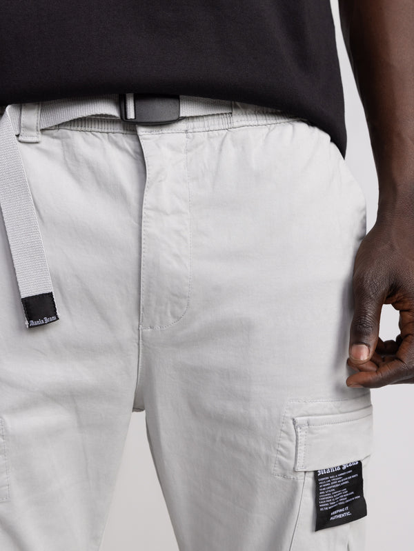 CARGO WOVEN PANTS Light Gray / 48