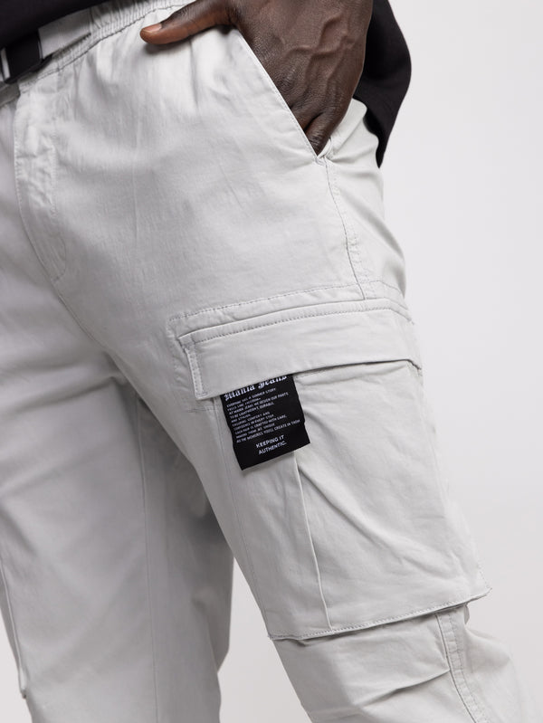 CARGO WOVEN PANTS Light Gray / 48