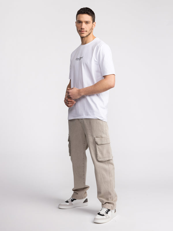 CARGO WOVEN PANTS Khaki / 46