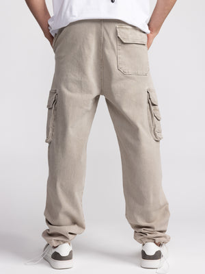 CARGO WOVEN PANTS Khaki / 46