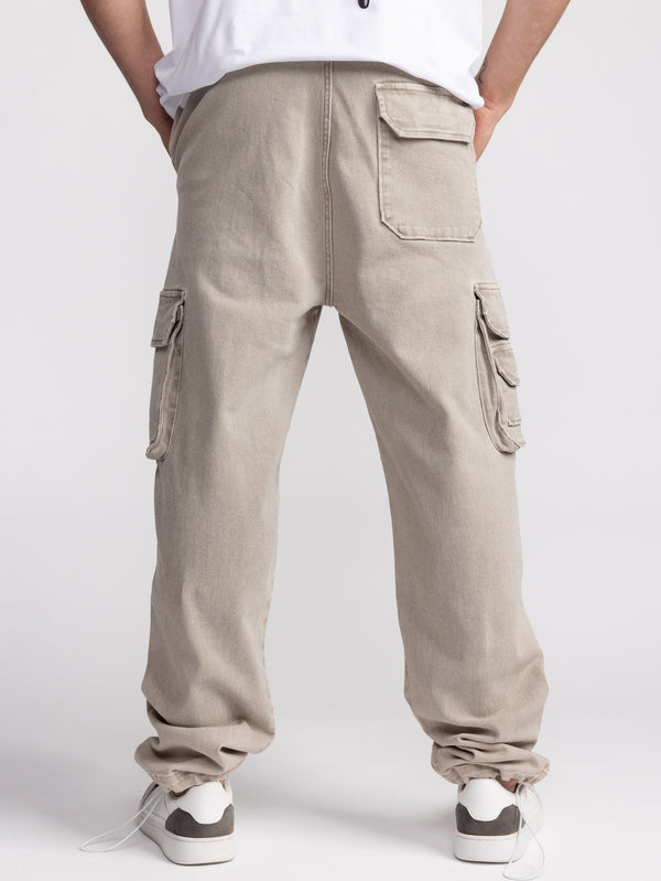 CARGO WOVEN PANTS Khaki / 46