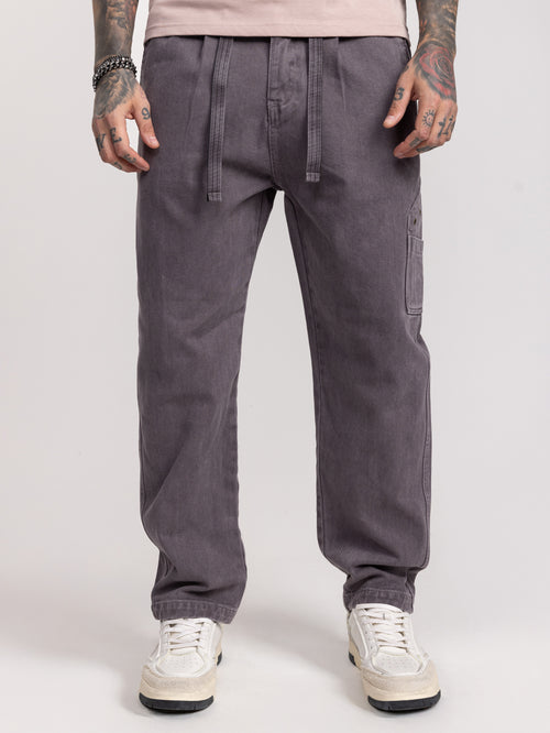 CARGO WOVEN PANTS Light Smoky Purple / 46