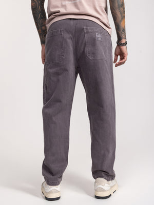 CARGO WOVEN PANTS Light Smoky Purple / 46