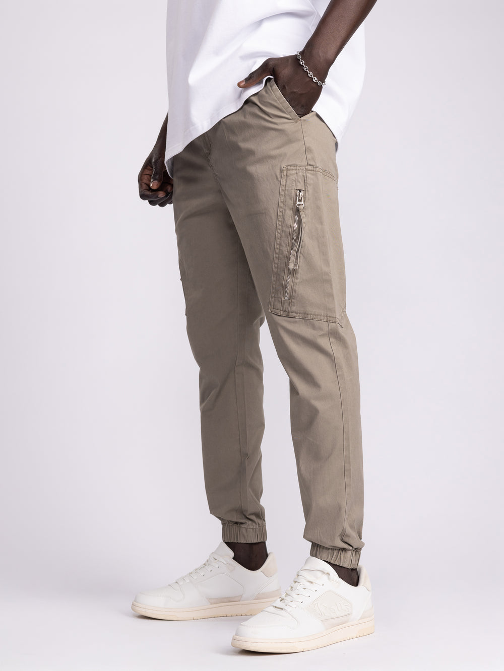 CARGO WOVEN PANTS Khaki / 48