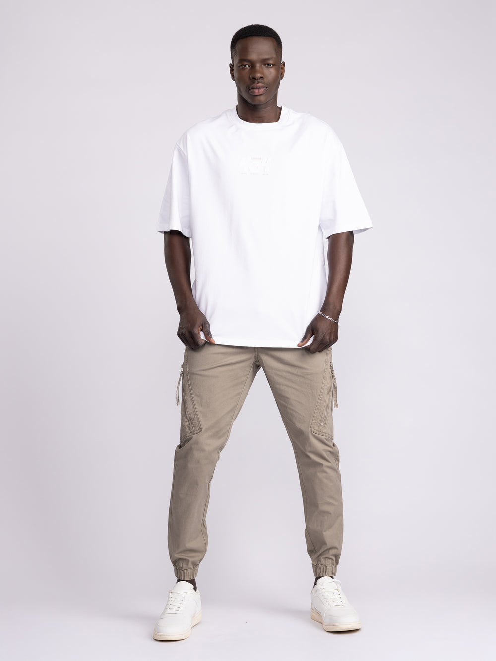CARGO WOVEN PANTS Khaki / 48