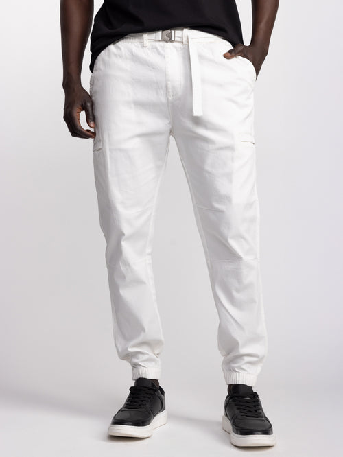 CARGO WOVEN PANTS White / 48