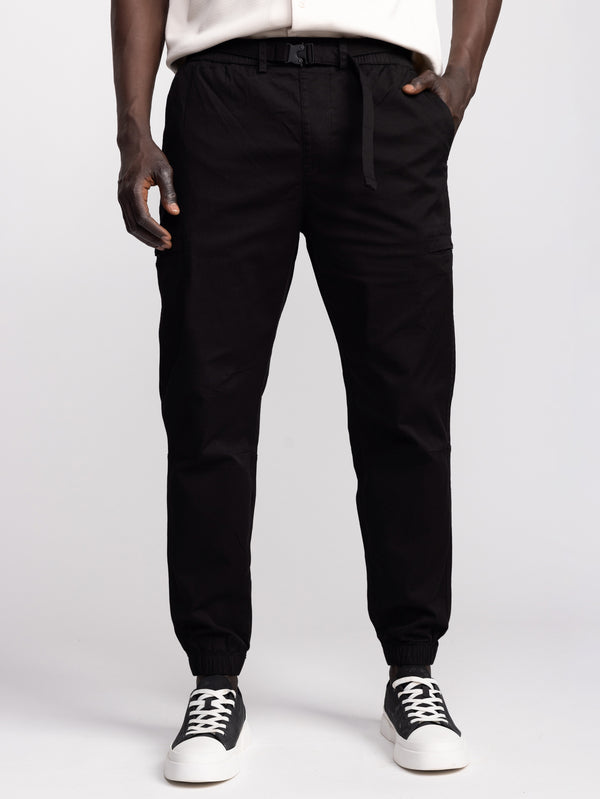CARGO WOVEN PANTS Black / 48