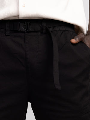 CARGO WOVEN PANTS Black / 48