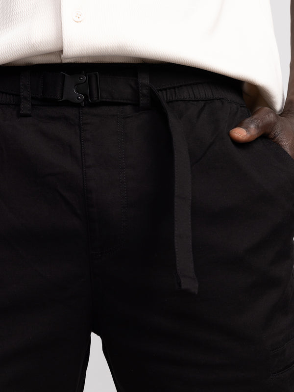 CARGO WOVEN PANTS Black / 48