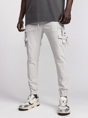 CARGO WOVEN PANTS Light Gray / 48