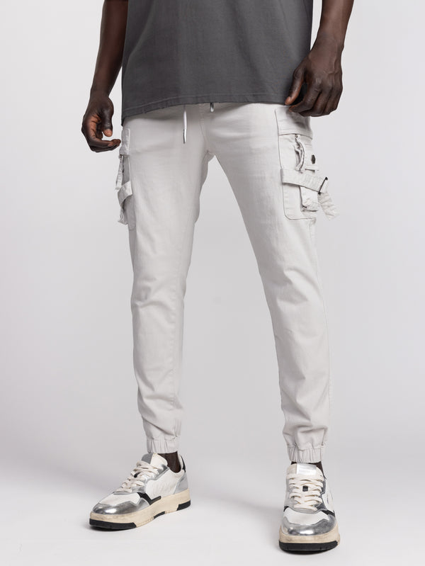 CARGO WOVEN PANTS Light Gray / 48