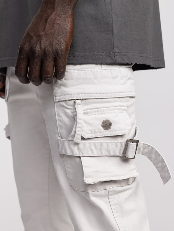 CARGO WOVEN PANTS Light Gray / 48