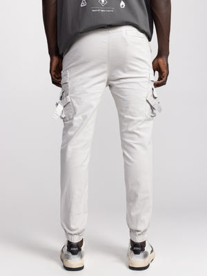 CARGO WOVEN PANTS Light Gray / 48