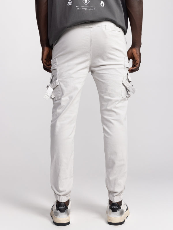 CARGO WOVEN PANTS Light Gray / 48