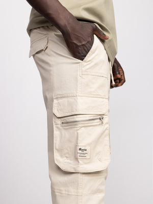 CARGO WOVEN PANTS Beige / 48