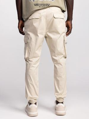 CARGO WOVEN PANTS Beige / 48