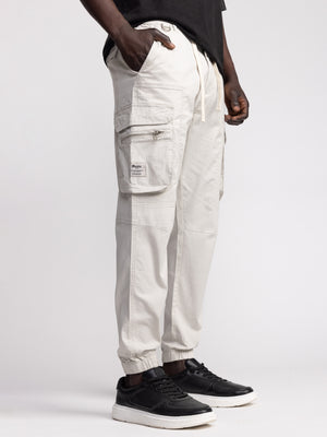 CARGO WOVEN PANTS Light Gray / 48