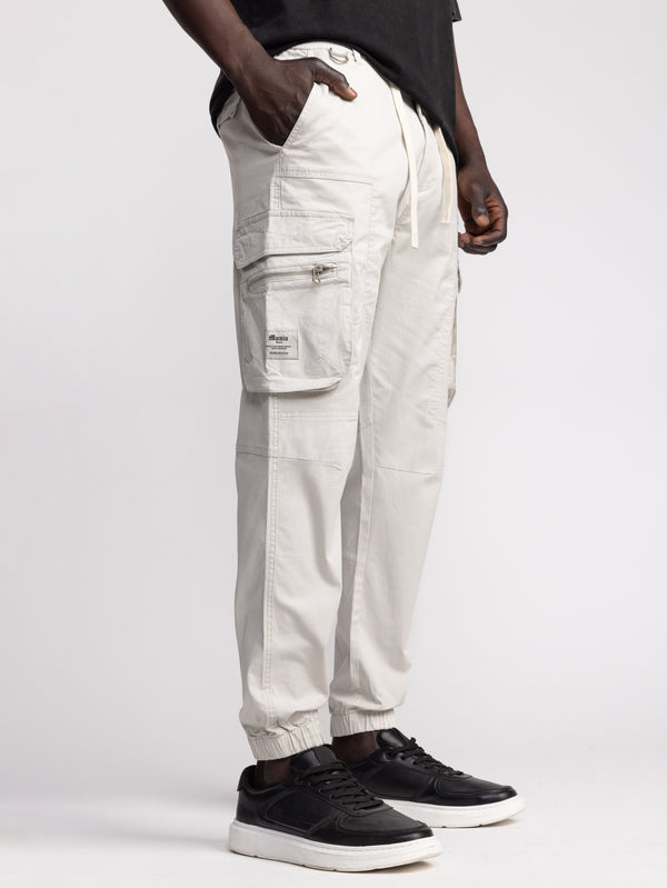 CARGO WOVEN PANTS Light Gray / 48