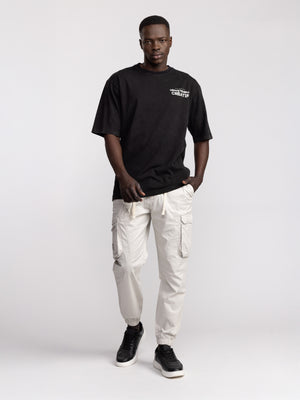 CARGO WOVEN PANTS Light Gray / 48