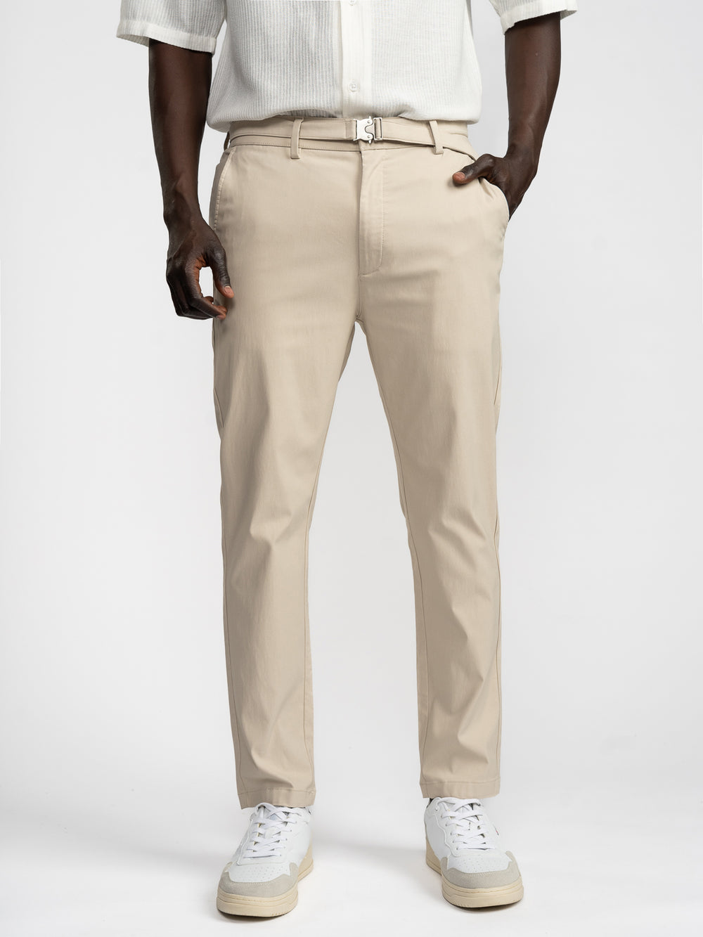 WOVEN PANTS Beige / 48