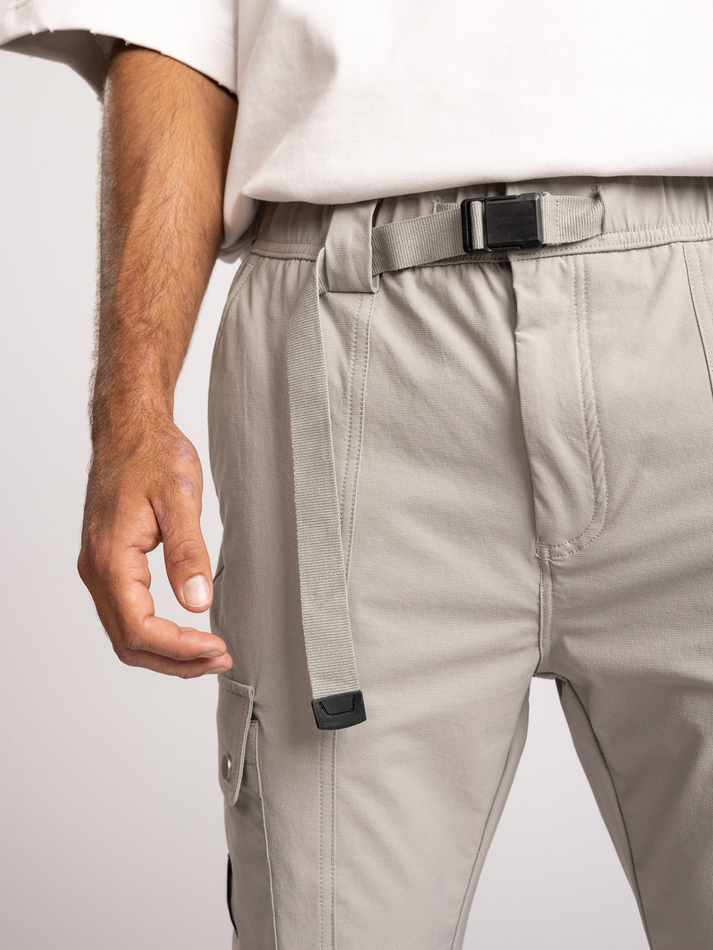 CARGO WOVEN PANTS Light Gray / 48