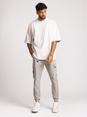 CARGO WOVEN PANTS Light Gray / 48