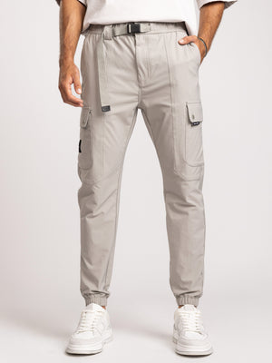 CARGO WOVEN PANTS Light Gray / 48