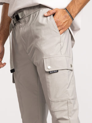 CARGO WOVEN PANTS Light Gray / 48