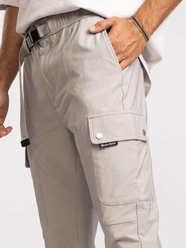 CARGO WOVEN PANTS Light Gray / 48
