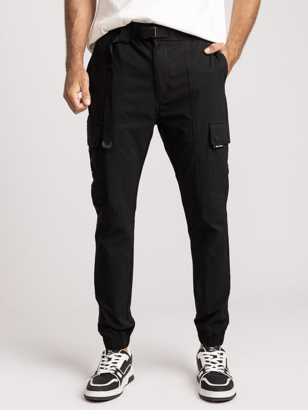 CARGO WOVEN PANTS Black / 48