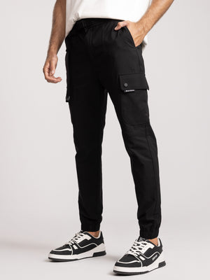 CARGO WOVEN PANTS Black / 48