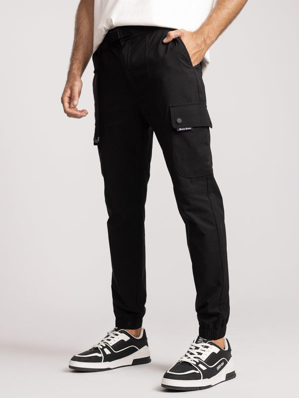 CARGO WOVEN PANTS Black / 48
