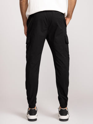 CARGO WOVEN PANTS Black / 48