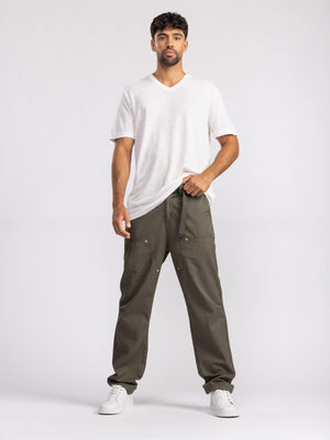 CARGO WOVEN PANTS Green / 48
