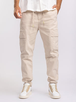 CARGO WOVEN PANTS Stone / 48